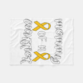 Couverture Polaire Cure Childhood Cancer Awareness Mum Of A Warrior (Devant (Horizontal))
