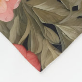 Couverture Polaire Curieux Fox Faux Broderie Élégant Floral (Coin)