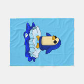Couverture Polaire Curieux Kawaii mignon bébé pingouin (Devant (Horizontal))