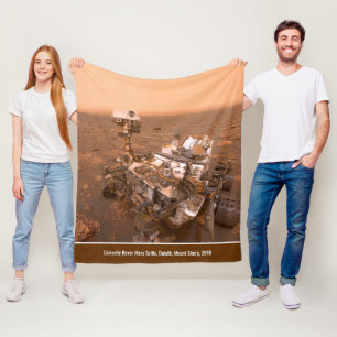 Couverture Polaire Curiosity Rover Mars Dusty Selfie au Mont Sharp