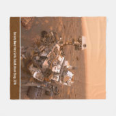 Couverture Polaire Curiosity Rover Mars Dusty Selfie au Mont Sharp (Devant (Horizontal))