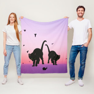 Couverture Polaire Curious Cats Beach Scène