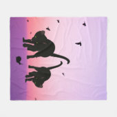 Couverture Polaire Curious Cats Beach Scène (Devant (Horizontal))