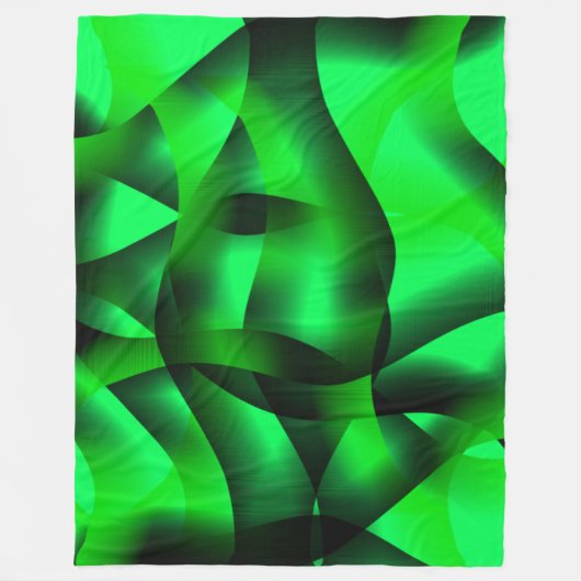 Couverture Polaire Curling vert citron vert et noir, avec ombre ? (Devant)