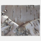 Couverture Polaire Curly Birch Bark Tree Rustic (Devant (Horizontal))