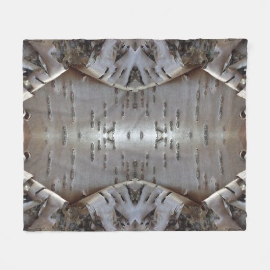 Couverture Polaire Curly Birch Bark Tree Rustic (Devant (Horizontal))
