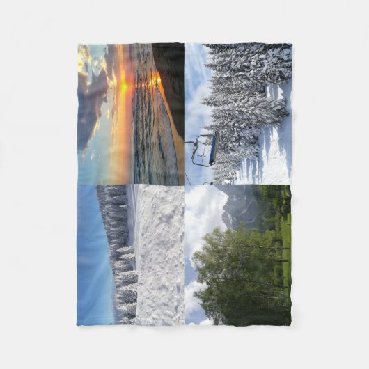 Couverture Polaire Custom 4 Photo Collage Personalized (Devant)