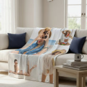 Couverture Polaire Custom 4 Photo Collage Personalized Cozy