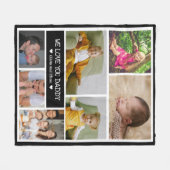 Couverture Polaire Custom 7 Photo Collage We Love You Papa (Devant (Horizontal))