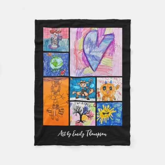 Couverture Polaire Custom 8 Photo Kids' Art Keepsake (Devant)