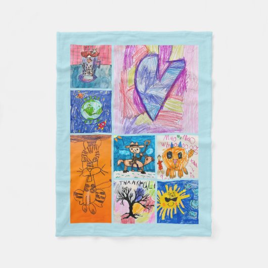 Couverture Polaire Custom 8 Photo Kids' Art Keepsake (Devant)