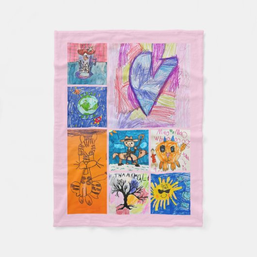 Couverture Polaire Custom 8 Photo Kids' Art Keepsake (Devant)