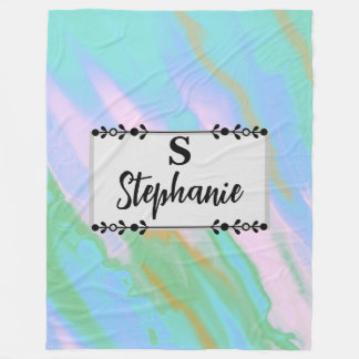 Couverture Polaire Custom Abstract Pastel Color Fluid Fleece Blanket