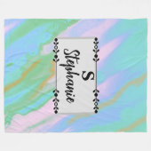 Couverture Polaire Custom Abstract Pastel Color Fluid Fleece Blanket (Devant (Horizontal))