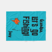 Couverture Polaire Custom Allons pêcher ! (Devant (Horizontal))