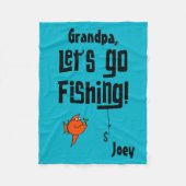 Couverture Polaire Custom Allons pêcher ! (Devant)