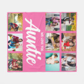 Couverture Polaire Custom Aunt Photo Throw Gift with Kids Names (Devant (Horizontal))