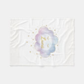 Couverture Polaire Custom Baby Name Lavender WatercolorFleece Blanket (Devant (Horizontal))