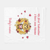 Couverture Polaire Custom baby's first valentine  (Devant (Horizontal))
