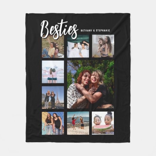 Couverture Polaire Custom Besties Photo Collage (Devant)
