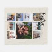 Couverture Polaire Custom Besties Photo Cream Collage (Devant (Horizontal))