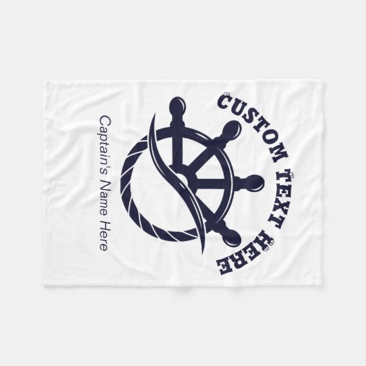Couverture Polaire Custom Captain Boat Nautical Gift (Devant (Horizontal))
