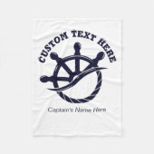 Couverture Polaire Custom Captain Boat Nautical Gift (Devant)