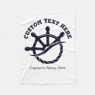 Couverture Polaire Custom Captain Boat Nautical Gift