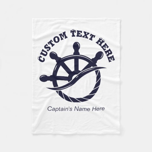 Couverture Polaire Custom Captain Boat Nautical Gift (Devant)