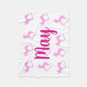 Couverture Polaire Custom Chihuahua Blanket Pastel Silhouetteチワワ (Devant)