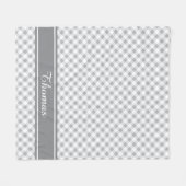 Couverture Polaire Custom Color and Name Classic Gingham Check (Devant (Horizontal))