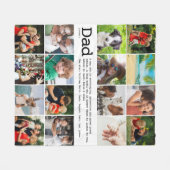 Couverture Polaire Custom Dad Definition Photo Collage (Devant (Horizontal))