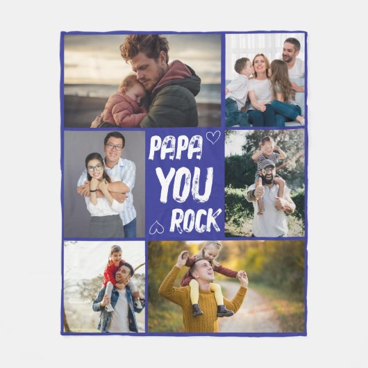 Couverture Polaire Custom Dad Photo Gift from Kids for Father’s Day (Devant)