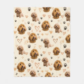 Couverture Polaire Custom Dog Photo Blanket with Hearts (Devant)