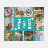 Couverture Polaire Custom Dog Photo Pet Gift for Dog Lovers (Devant (Horizontal))