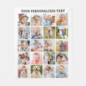 Couverture Polaire Custom Family 20 Photos Collage Anniversaire tenda (Devant)