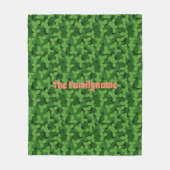 Couverture Polaire Custom Family Name Blanket with Strawberry Leaves  (Devant)