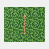 Couverture Polaire Custom Family Name Blanket with Strawberry Leaves  (Devant (Horizontal))