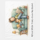 Couverture Polaire Custom Family Name Nap Blanket (Devant)