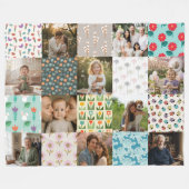 Couverture Polaire Custom Family Photo Blanket Collage Gift (Devant (Horizontal))