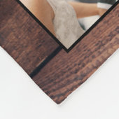 Couverture Polaire Custom Family Photo Collage Reclaimed Wood (Coin)