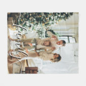 Couverture Polaire Custom Family Photo - Personalized Last Name (Devant (Horizontal))