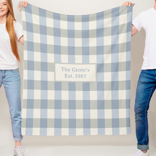 Couverture Polaire Custom Fleece Blanket Name Est Date Family Gift