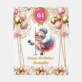 Couverture Polaire Custom Funny Blanket Grand-mère Cadeau d'anniversa (Devant)