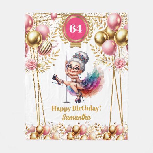 Couverture Polaire Custom Funny Blanket Grand-mère Cadeau d'anniversa (Devant)