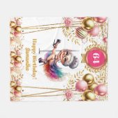 Couverture Polaire Custom Funny Blanket Grand-mère Cadeau d'anniversa (Devant (Horizontal))