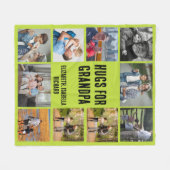 Couverture Polaire Custom Grandfather 10 Photo Collage Gift from Kids (Devant (Horizontal))