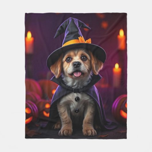 Couverture Polaire Custom Halloween Pet Blanket | Spooky & Cute Gift (Devant)