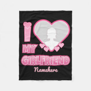 Couverture Polaire Custom I Love My Girlfriend - Ajouter photo et nom