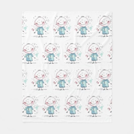 Couverture Polaire custom kids drawing (Devant)